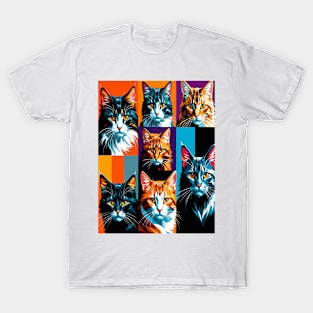 Pop Art Cat Portraits T-Shirt